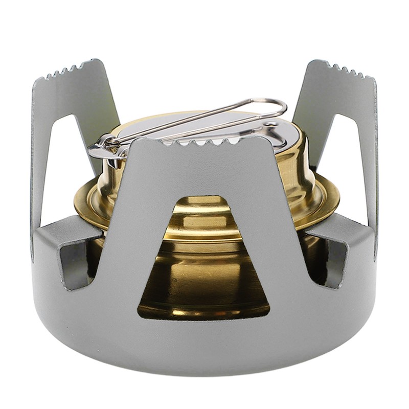 Mini Alcohol Stove Brass Aluminum Alloy Safe Windproof Portable Widely