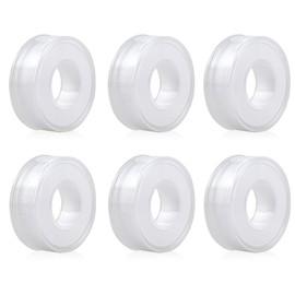 BOMEI PACK 6 Rolls 12 mm x 12 m White PTFE Sealing Tape PTFE Tape Thread Sealing Tape Teflon Tape Thread Sealing Tape PTFE Tape