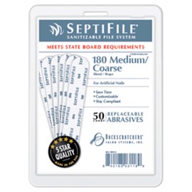 BACKSCRATCHERS Medium/Coarse 180 grit SeptiFile Refills - Use for Artificial Or Natural Nails