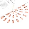 Handcess Coffin Shiny False Nails Brown Line False Nails Long