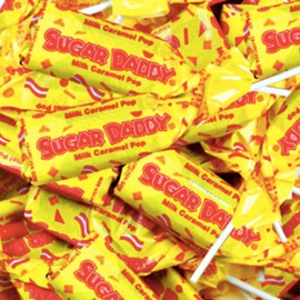 Sugar Daddy Jr Milk Caramel Pop Miniature Sucker Individually Wrapped Bulk Candy Lollipop (2 Pound)