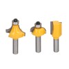 15Pcs Router Bit Straight Slotting Router Bit Cutter Tool Set