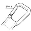 TOUGH LABEL VEX-211 S Square Carabiner with Strap