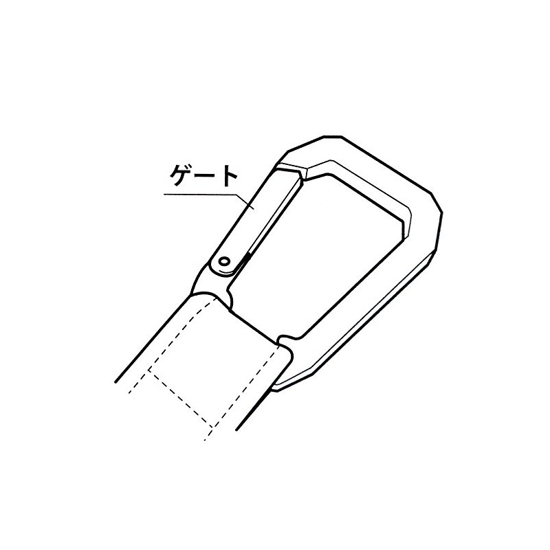 TOUGH LABEL VEX-211 S Square Carabiner with Strap
