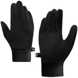 Waihoeer Running Gloves, Lightweight Touch Screen Gloves Winter Gloves Thermal Liner Gloves Men Women for Cycling Biking Sports Walking (M)
