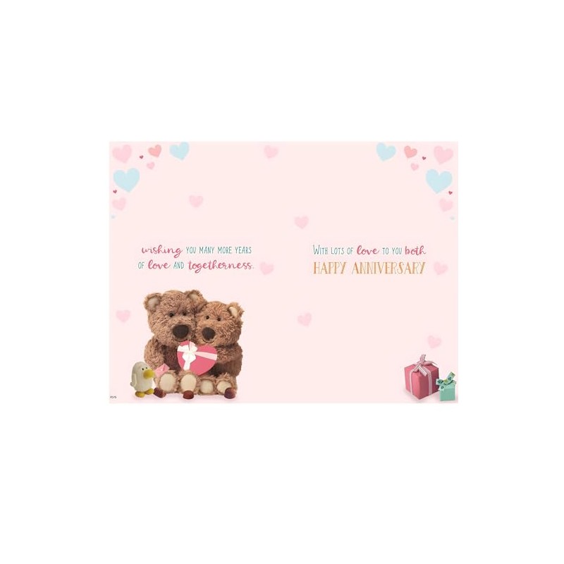 Mum and Dad Anniversary Card - Barley Bear Teddies and