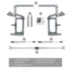 HOWHY Cabinet Door Hinges Set,Vertical Swing Lift Up Stay Pneumatic