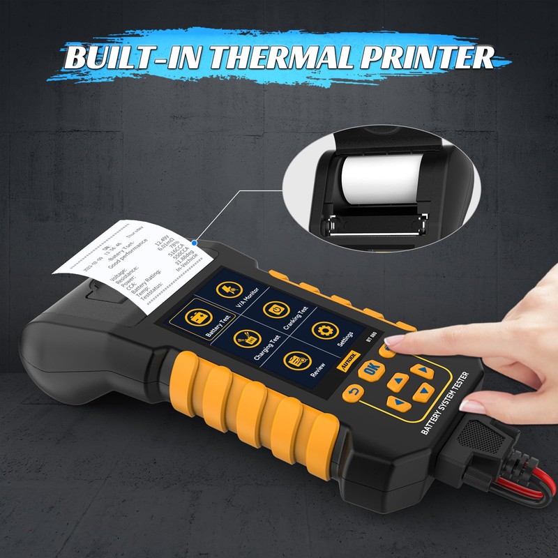 AUTOOL Car Battery Tester 12V 24V Automotive Battery Load Tester