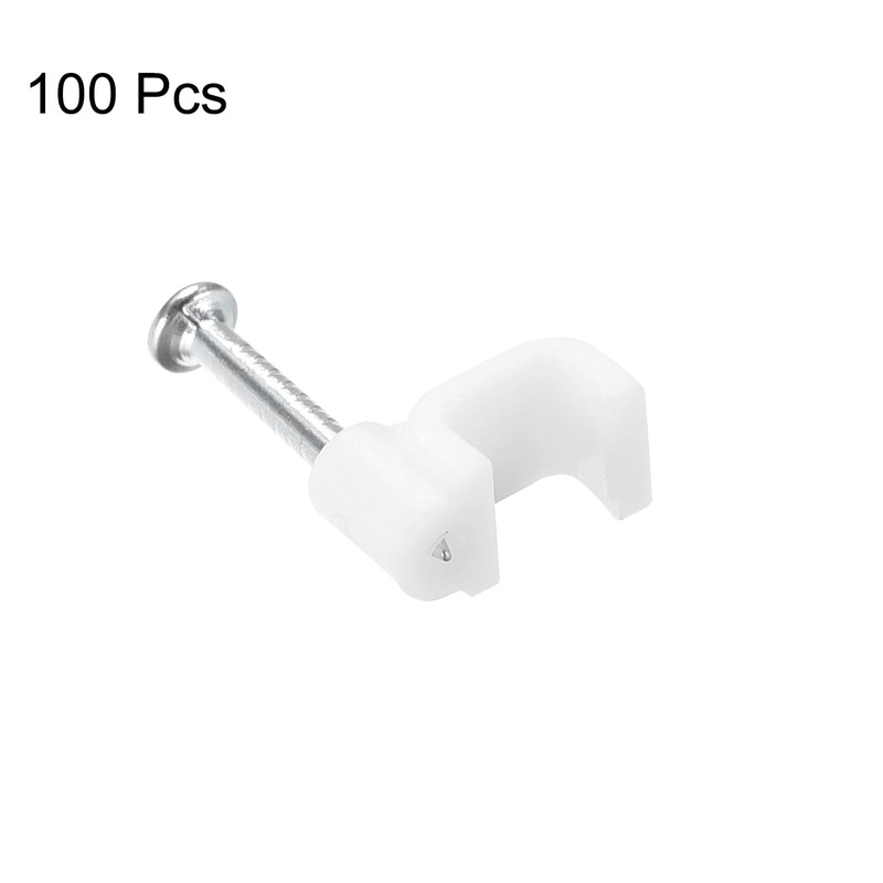 uxcell Cable Clips, 100Pcs 5mm Nail in Cable Clips Circle