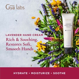 Gya Labs Lavender Hand Cream For Dry Hands (2 Ounce) - Made With Pure, Undiluted Therapeutic Grade Lavender Oil - For Dry, Cracked Skin & Soothing Scent