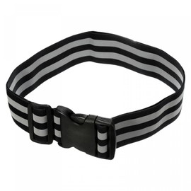 sourcing map Reflective Belt Bands 26x2 Inch Strip High Visibility Reflective Running Gears for Cycling Running Walking Black