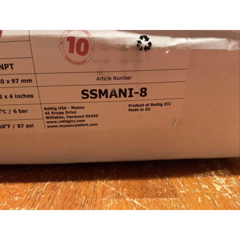 Myson Comfort Fit with Regolux Flowmeters Manifold PEX SSMANI-8 8