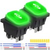 MKBKLLJY 2Pcs Momentary Polarity Reverse Switch Waterproof Control Rocker Toggle