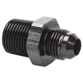 Podavelle -6AN Male Flare to 3/8" NPT Pipe Straight Fitting Adapter Aluminum Black