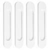 MOROBOR Self-Stick Oval Sliding Door Pulls, 4pcs Warm White Aluminum