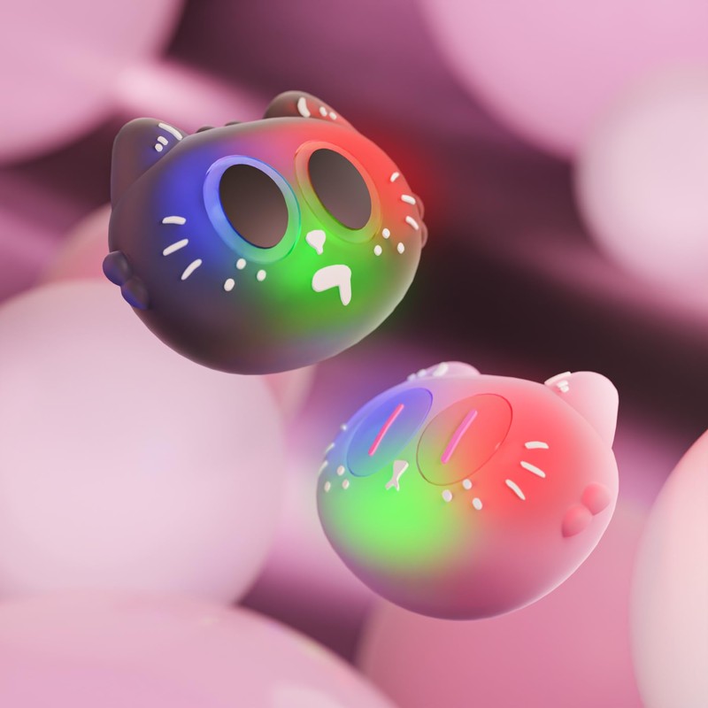 PlayVital Cute Illuminated LED Thumbstick Grips for Steam Deck OLED