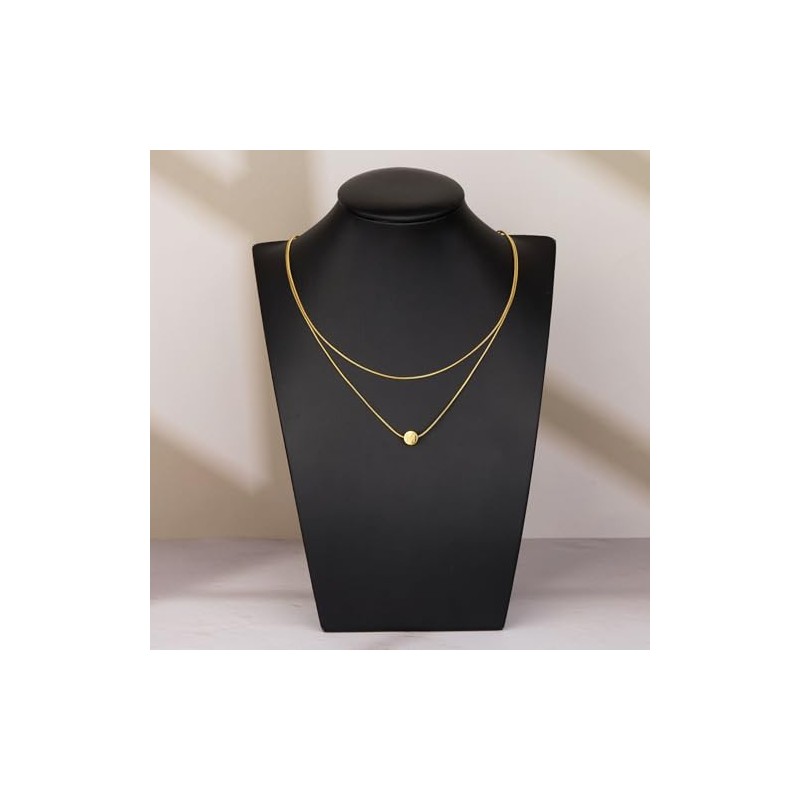 Paquete de 10 collares delicados de serpiente, cadena de acero
