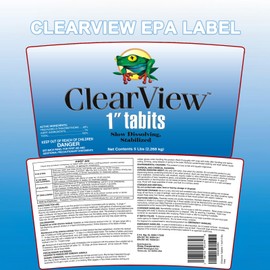 ClearView Chlorine Tablets 1 Inch 5 lbs for Swimming Pools, Long-Lasting Stabilized 1" Chlorinating Tablets for Spa Hot Tub Chemicals, Pool Chlorinating Sanitizer 90% Available Chlorine
