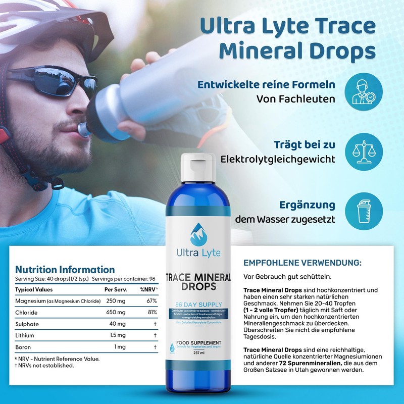 Ultra Lyte Trace Mineral Drops – 237 ml All Natural