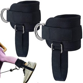 Ankle Straps for Cable Machines Kickbacks - Adjustable Comfort Ankle Cable Attachments for Gym Ankle Cuff Cable Machine Glute Kickback Straps - Leg Extensions, Curls & Ankle Cuffs Women arm  calisthenics tool resistance  bands gym workout  gym - Color: B