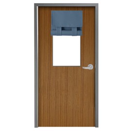 WdFour Side Door Curtains for Window, Room Darkening Solid Color Covering for Glass Front Door, Sidelight Curtain Tie up Shade 12W x 30L Inches, 1 Panel, Stone Blue