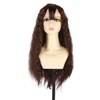 Women Long Brown Wavy Wig Heat Resistant Soft Fluffy Brown