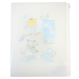 Kamio Japan 6 Pocket A4 Clear File with Zipper (302732 Sanrio/HAPPY SEA)
