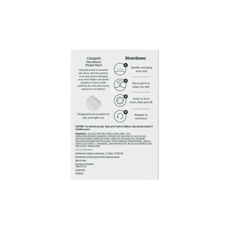Cetaphil Acné Patch, Pimple Patch P/pieles Sensibles 24 Uds. Tipo