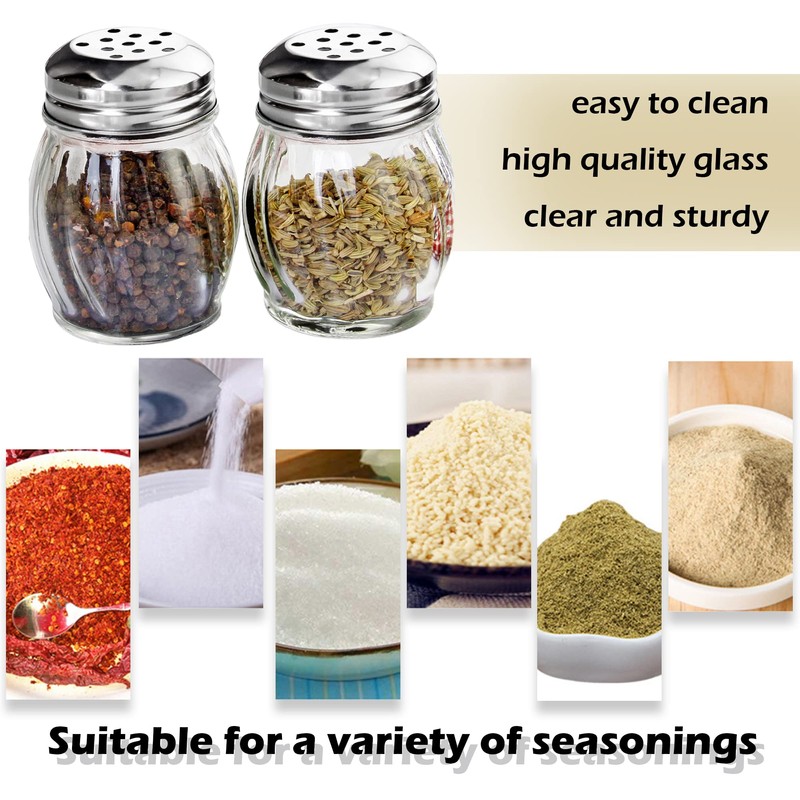 1st Choice Salt and Pepper Shakers with Stainless Tops Set