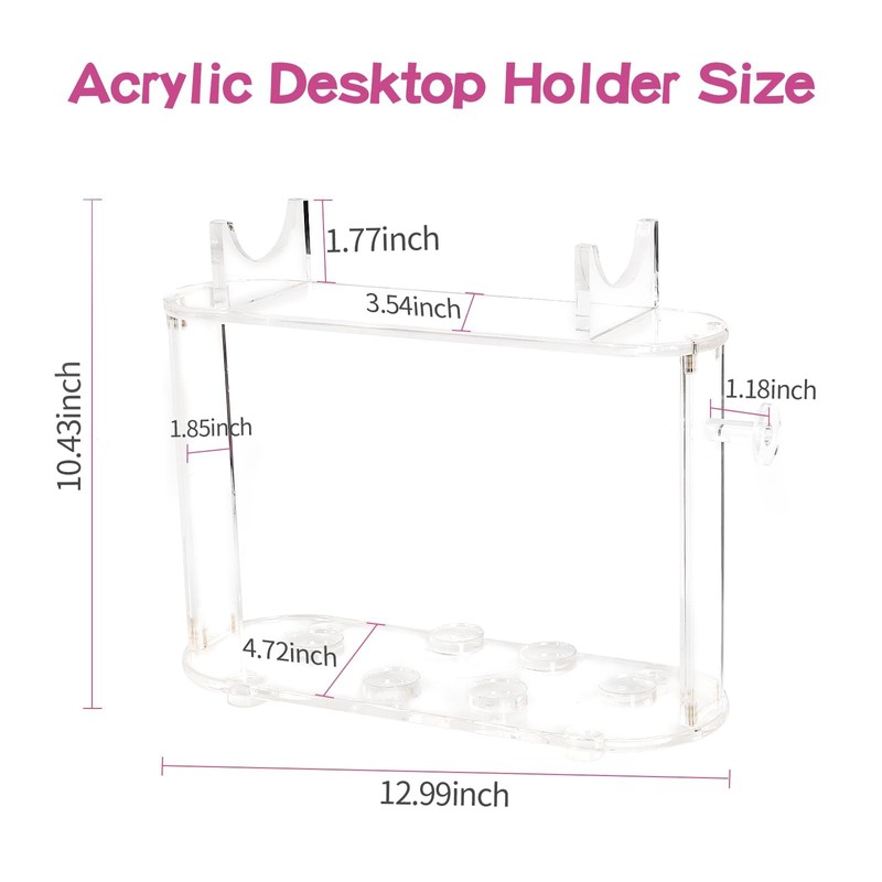 Storage Holder Compatible with Dyson Airwrap Styler Accessories, Acrylic 6