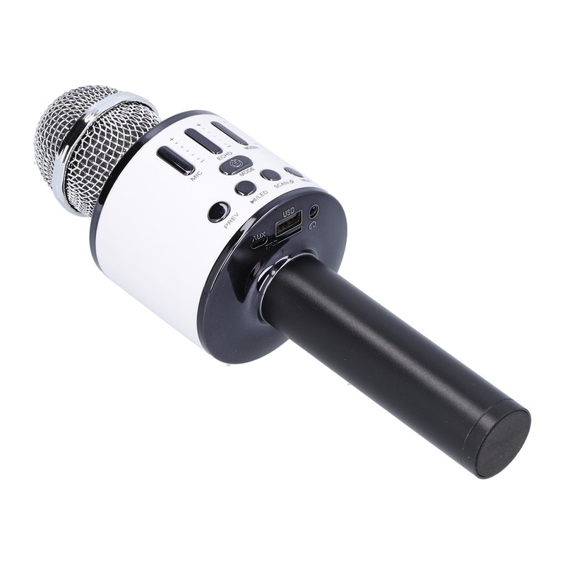 Q88 Microphone Wireless Bluetooth Karaoke LED Portable Handheld Black for
