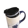 DUSVALLY Tall Ceramic Travel Mug with lid 17oz.Coffee Cup Porcelain