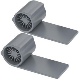 Ducki 2 Pack Door Wedge Stopper - 3 in 1 Thermoplastic Rubber Door Stop Wedge for The Top, Bottom, or Hinge of Doors - Reliable and Long-Lasting Door Stopper Wedge - 4" x 2" x 1.5" - Grey