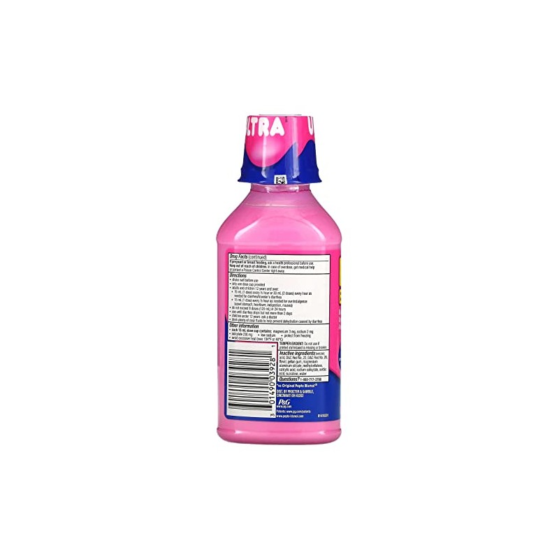 Pepto Bismol Ultra Liquid for Upset Stomach, 5 Symptom Relief,