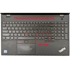 Silicone Keyboard Cover Compatible for ThinkPad T570, T580, T590, E580, E590, E595, L590, T15, T15 Gen 2, T15p, T15g, L15, E15, E15 Gen 2, P15v, P15S, P52, P52S, P72, P53, P73 (Black)