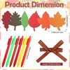 Geyee 24 Pack Fall Leaves Sticky Notepad Set with Pen