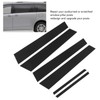 6 Pcs Side Door Window Cover Glossy Black Pillar Post