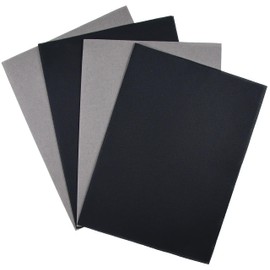 KCS 4/6 piezas de 12 x 18 pulgadas (30 x 45 cm), tela de algodón Aida de 18 quilates (4 piezas, gris oscuro + negro)