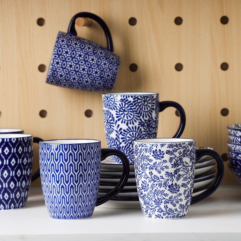 Selamica Ceramic Dinnerware Sets for 6, 24 Piece Plates and