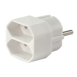 Euro Double Plug White
