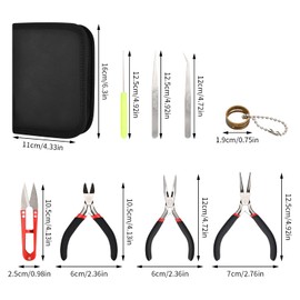 Jewellery Pliers Set, 8 Pieces Scissors, Jewellery Pliers, Tweezers and Other Jewellery Tools for Jewellery Making and Repairing, Suitable for Beginners