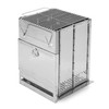JEMLYD Portable Folding Wood Burning Camping Stove with Grill, Stainless
