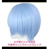 CaseEden 6023 Premium Cosplay Wig, Rei Ayanami, Short, Divided Center,