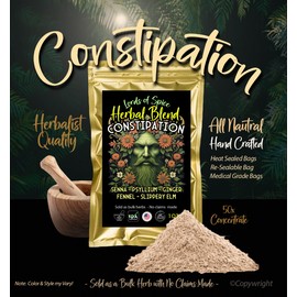 100% Pure Constipation Support - All Natural Herbal Blend - Made in the USA - Free Ship