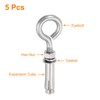 sourcing map 5Pcs M10 304 Stainless Steel Expansion Eyebolt, Closed