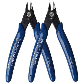 2 Pcs Wire Cable Cutter, Flush Cutters Side Cutters Durable Electrical Mini Cutting Plier Side Snips Flush Pliers Diagonal Cutting Pliers Tool for Coil Making Home DIY Jewelry