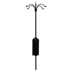 Kettle Moraine Bird Feeder Pole Set with Squirrel Baffle & Twister Ground Socket (4 Arm)