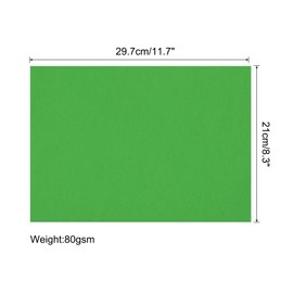 sourcing map 75 Sheets A4 Colored Print Copy Paper Origami Paper Printer Paper 80gsm for Printing, Document Copying, Art Craft, Green