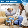 BARKLESS BARKLESS Dog Donut Collar, 2-in-I Inflatable Dog Collars for After Surgery to Stop Licking Wounds, Patented Protective Donut Cone with High Shield for Large Pets (Grey, XL)