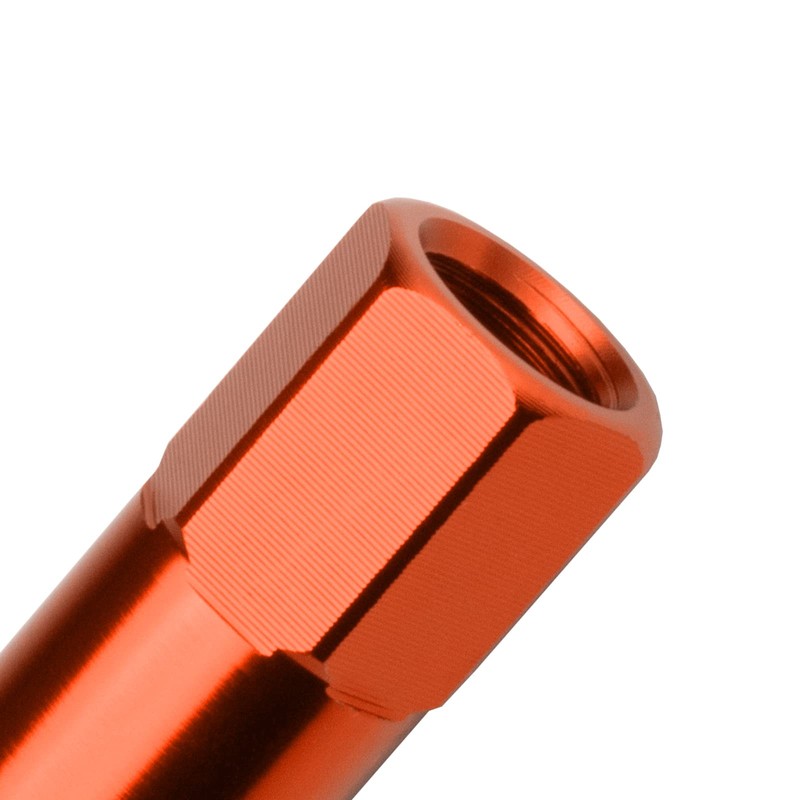 Orange 20 PCS M12x1.25 Lug Nuts 60mm Extended Tuner Aluminum